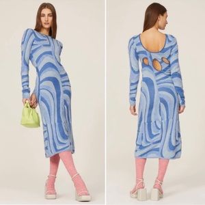 House of Sunny Blue Swirl Dress